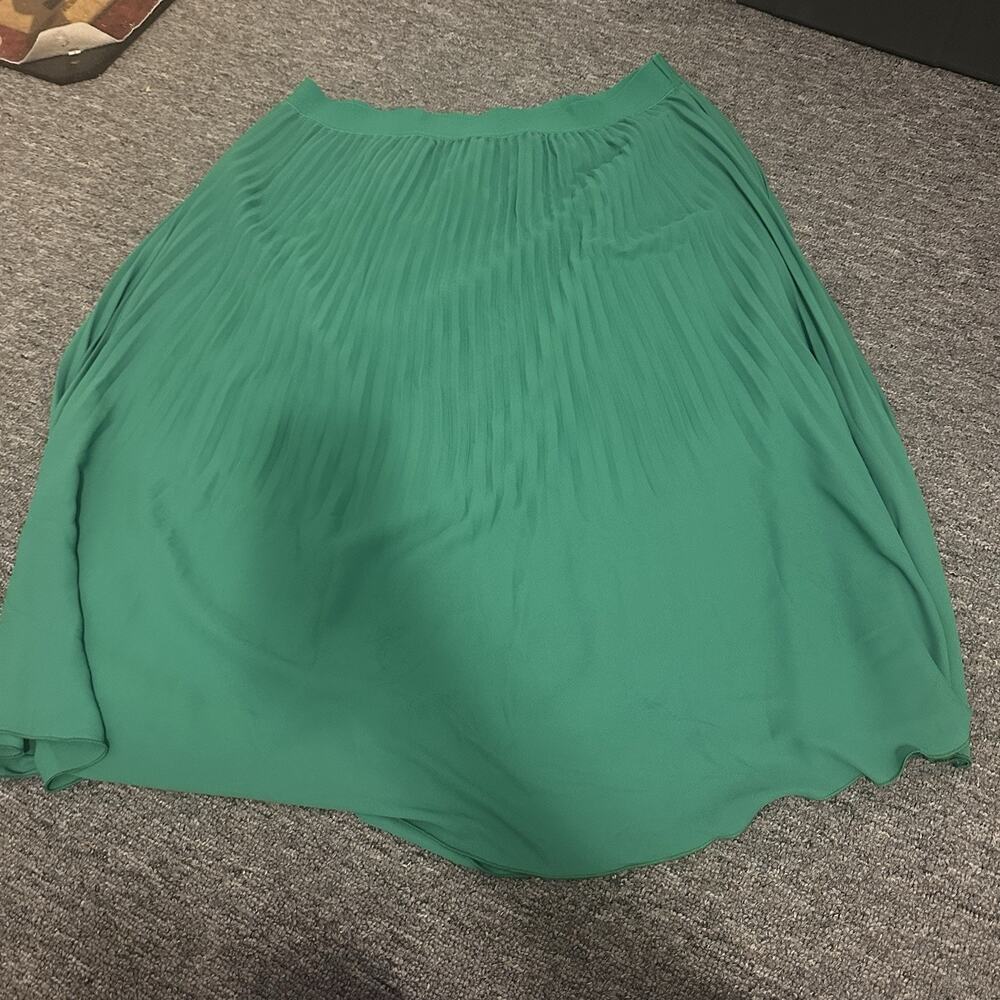 J.Crew Size 16 Elastic-waist Pleated Midi Skirt Kelli Green
